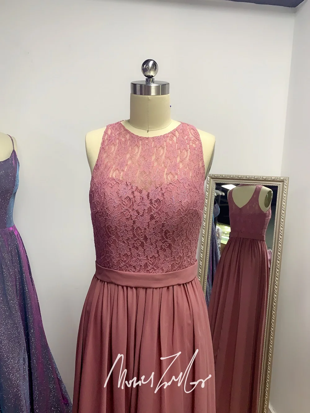 english rose bridesmaid dress