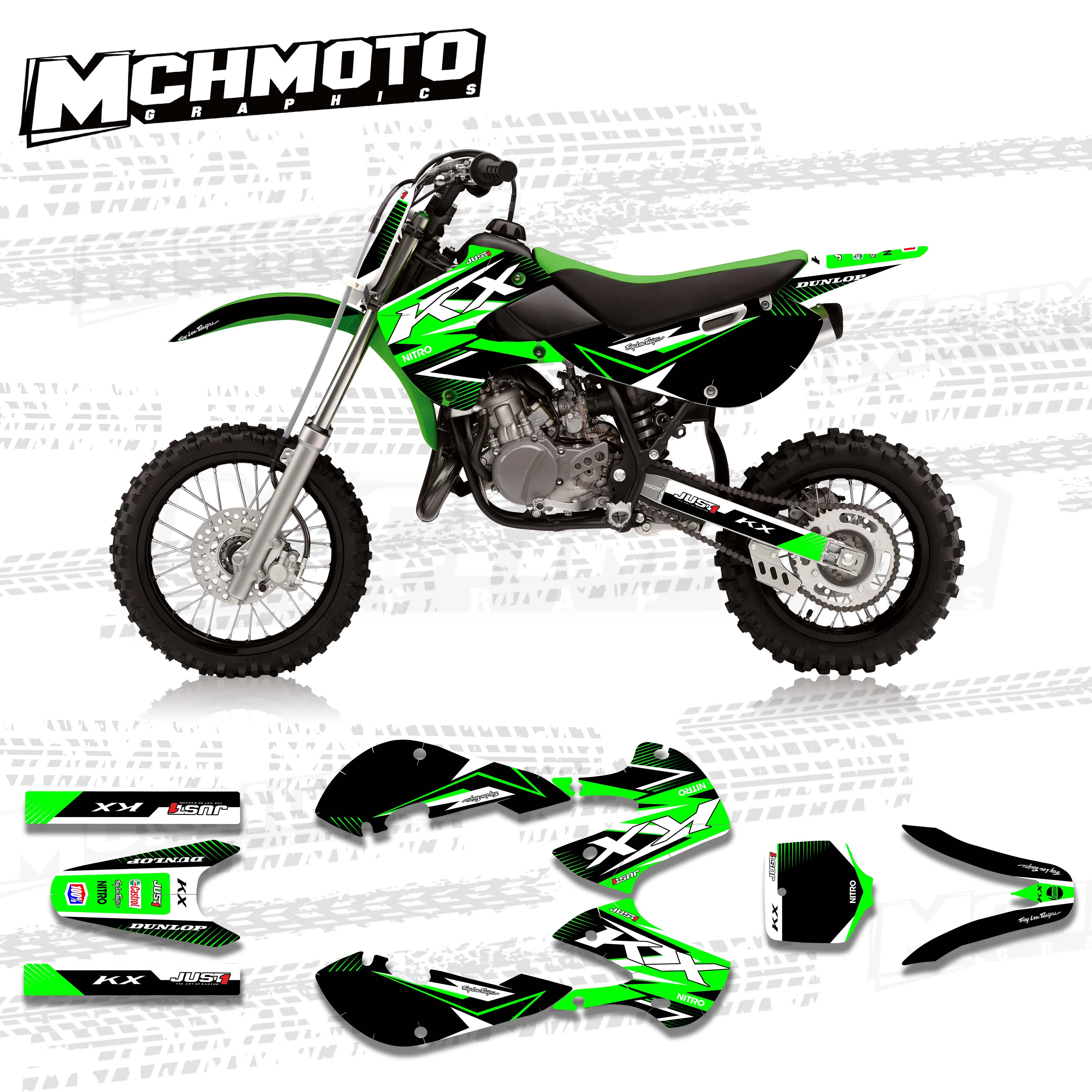 MCHMFG Graphics for KAWASAKI KX 65 2000 2011 2012 2013 2014 2015 2016 2017 2018 2019 2020 Graphi|Decals & Stickers| -
