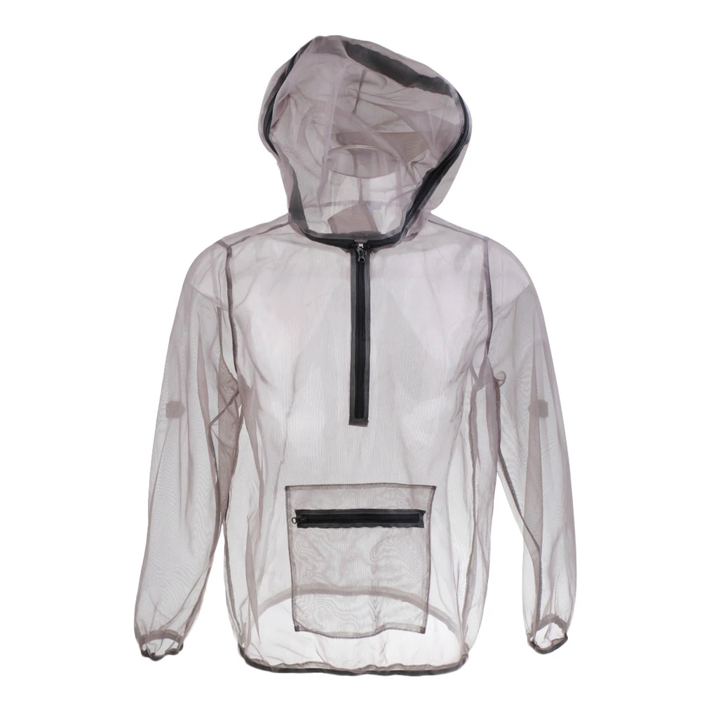 Lightweight Anti-Mosquito Jacket Bee Insect Mosquito Repellent Mesh Jacket Coat Fishing Hunting Outdoor Protector Coat