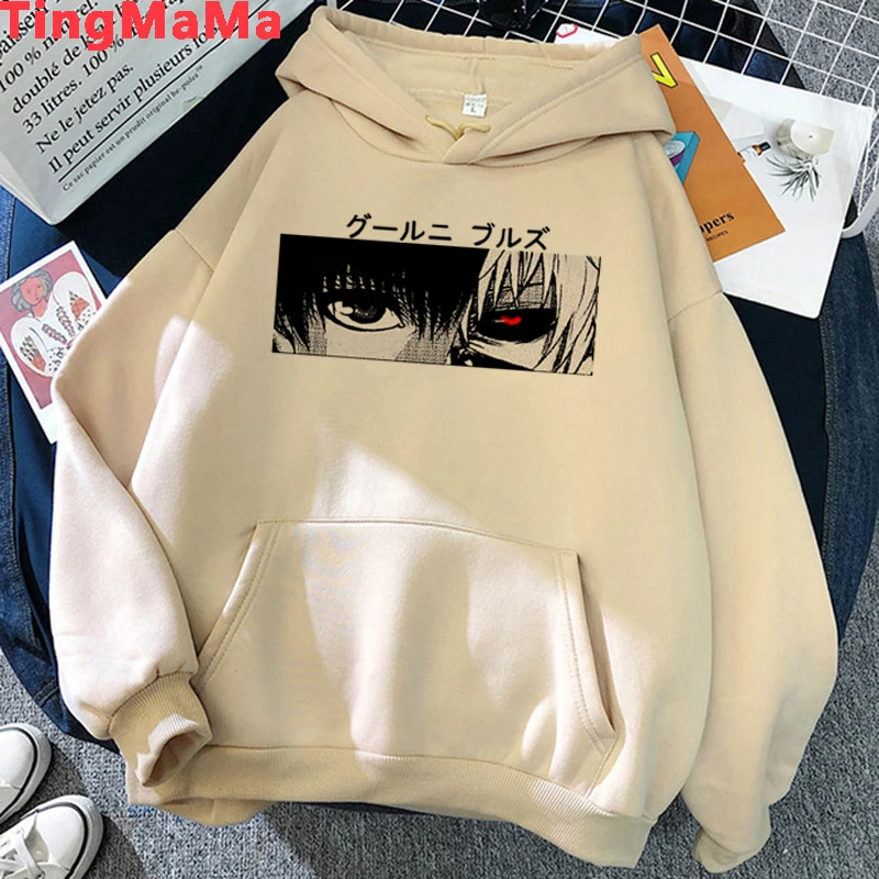 

Tokyo Ghoul Kaneki Ken Eyes Japan Anime Print Pullovers Hoodie Loose Hip Hop Sweatshirt Punk Streetwear Harajuku Men Hoodie