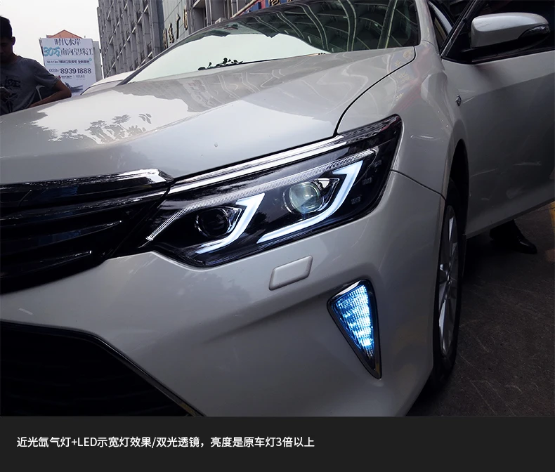 Автомобильный Стайлинг для Toyota- фара Camry светодиодная фара дальнего света Camry светодиодный DRL динамический сигнал поворота hid аксессуары для фар