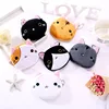 2022 plush cute cat lady coin purse ID card holder car key case cute oval zipper girl coin purse USB cable earphone bag ► Photo 1/6