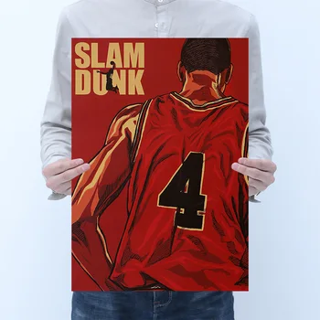 

AIMEER Classic Basketball Anime Slam Dunk No. 54 Character Gorilla Kraft Paper Retro Poster Decor Painting 51*35cm