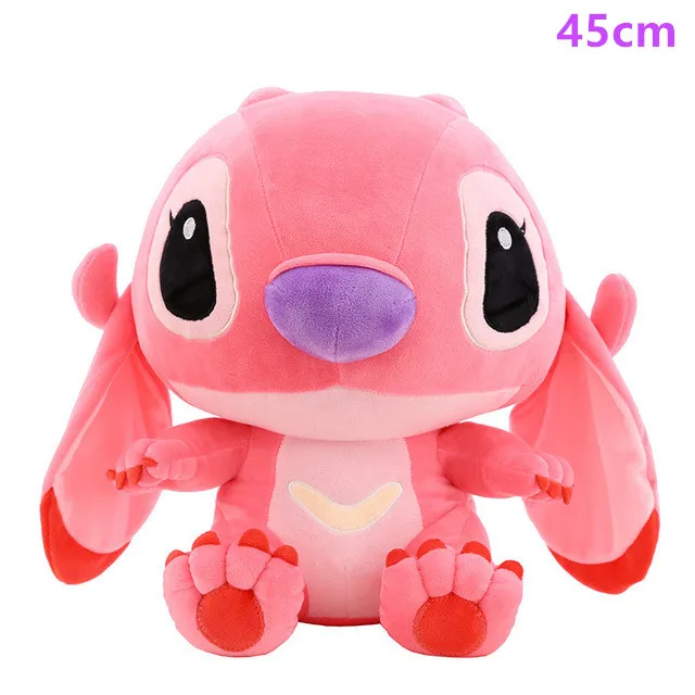80 см; 45 см известные детские игрушки Kawaii Ститч плюшевые игрушки куклы аниме Лило и Стич милые шовные игрушки для детей подарок на день рождения - Цвет: 45cm pink