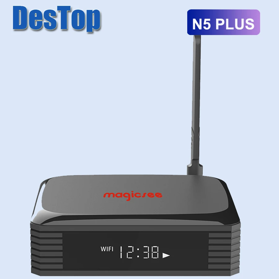 1 шт. Magicsee N5 PLUS Amlogic S905X3 4 Гб RAM 64 ROM Smart Android 9.0 ТВ-приставка Поддержка 2 5 дюймов SSD HDD ТБ