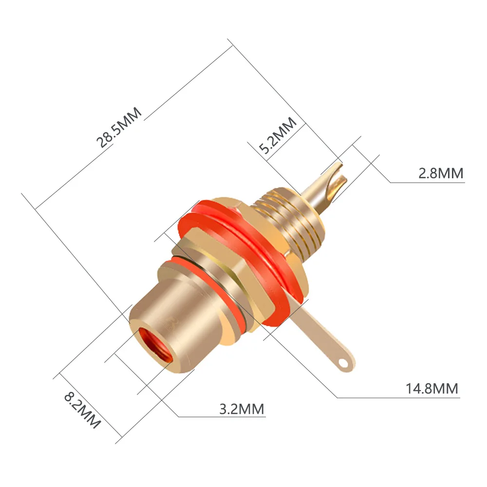 Позолоченный разъем RCA Jack, 1 пара, крепление на панель, аудио разъем, штепсельная вилка с гайкой, припой, оптовая продажа, 2 шт. Позолоченный разъем RCA Jack, 1 пара, крепление на панель, аудио разъем, штепсельная вилка с гайкой, припой, оптовая продажа, 2 шт.