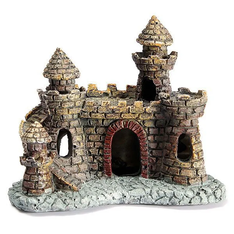 

Castle Tower Fish Tank Landscaping Decoration Aquarium Decoration Supplies House Rockery Resin Crafts