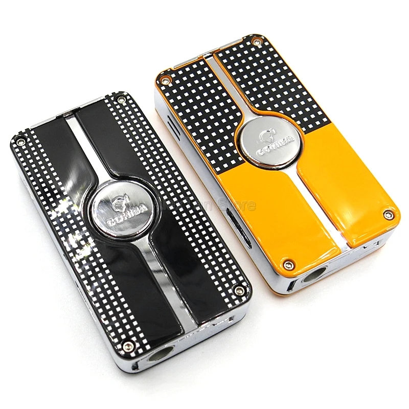 

COHIBA Smoking Gadget Lighter 3 Torch Windproof Adjustable Jet Flame Cohiba Professional Cigar Lighters