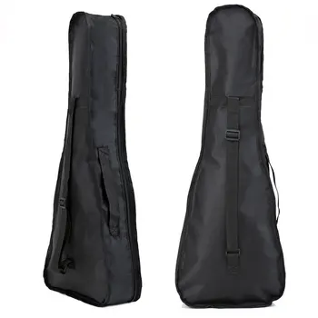 

Portable 21 Inch Black Ukulele Bag Soft Case Monolayer Bag Single Shoulder Backpack Padded Musical Instrument