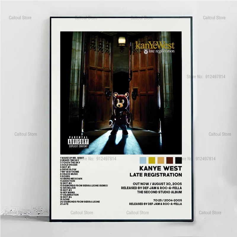 oil painting calligraphy C013 Canvas Painting Kanye West Donda Twisted Life of Pablo Album Stars Posters And Prints Wall Picture Art For Home Room Decor oil calligraphy Painting & Calligraphy