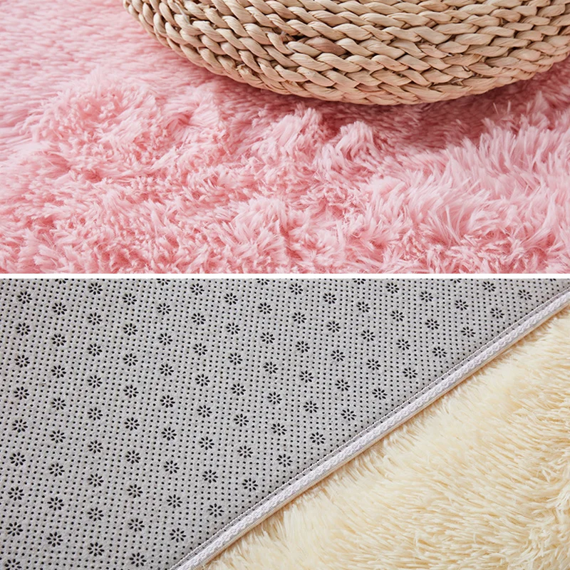 Silky Fluffy Carpet Long Plush Shaggy Rug Children's Play Mats - Image 6