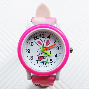 

High Quality Colored Strap Children's Watch Cute Rabbit Girls Watches Kids Boys Students Sports Clock Child Casual Quartz Watch