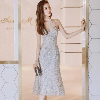 

2020 Slim-fit Lace Suspender Low-cut Sexy Dress