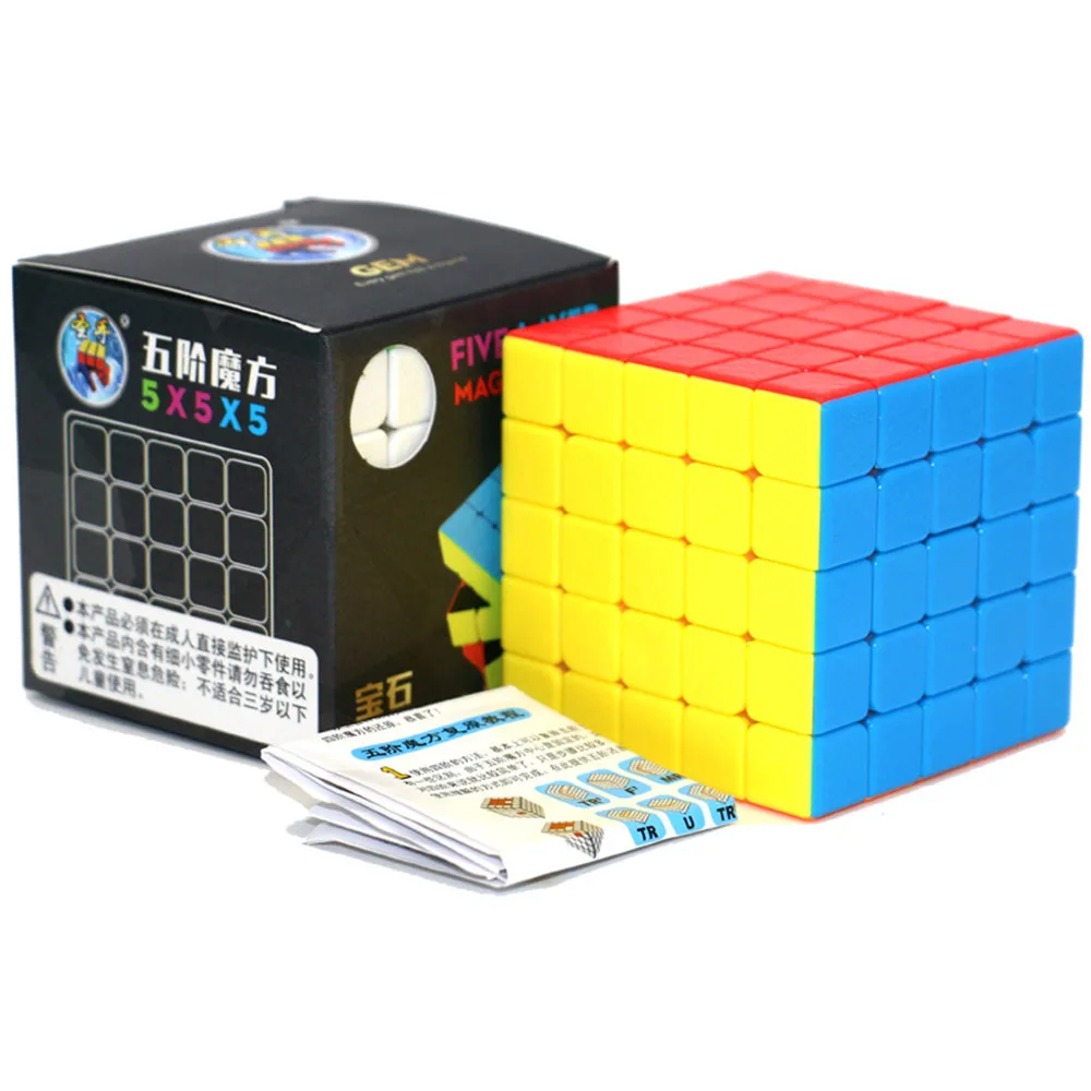 ShengShou BaoShi Gem 5x5x5 многоцветные профессиональные соревнования магический куб быстрый ультра-Гладкий 5x5 кубар-Рубик на скорость детские игрушки подарок