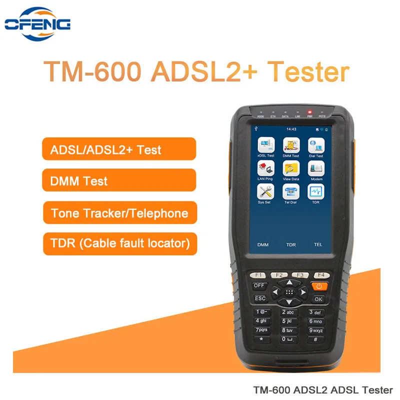 Полная функция s TM-600 ADSL2+ тест er тестер ADSL с DMM тест+ TDR функция+ тональный трекер