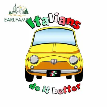 

EARLFAMILY 13cm x 9.6cm for Italians Bus Refrigerator Car Stickers Windows Waterproof VAN Decal Laptop Refrigerator Decoration