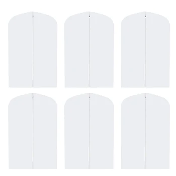 

Garment Covers, 6 Pcs Suit / Wardrobe Cover Foldable Protection Garment Bag, Transparent Dust Protection, Waterproof with Zip fo