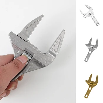 

Short Shank Large Opening Wrench Set Tool Aluminum Alloy Adjustable Universal Snap Grip Wrench Spanner Bathroom Repair Tools
