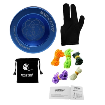 

MAGICYOYO N8 Unresponsive Yoyo Alloy Aluminum Yo Yo + 5 Strings + Glove+Yoyo Bag(blue)