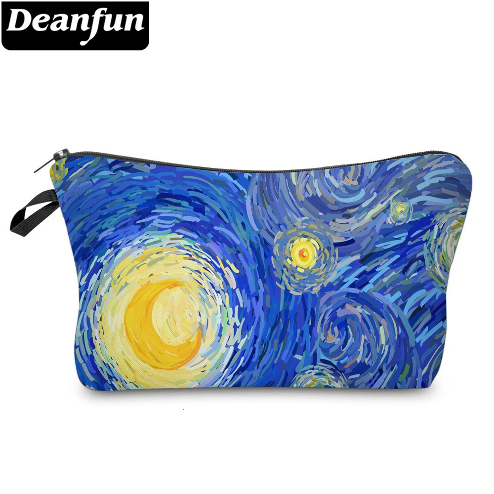  Deanfun Moon Painting Small Makeup Bag Waterproof Cosmetic Bags Women Storage Travel Bags 51607