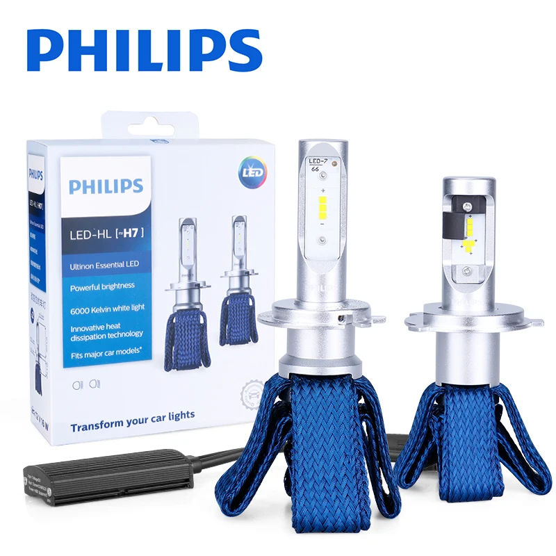 

Philips H7 LED H4 H8 H11 H16 9005 9006 9012 HIR2 HB3 HB4 Ultinon Essential LED bulbs for cars 6000K Auto Headlight Fog Lamps 2PC