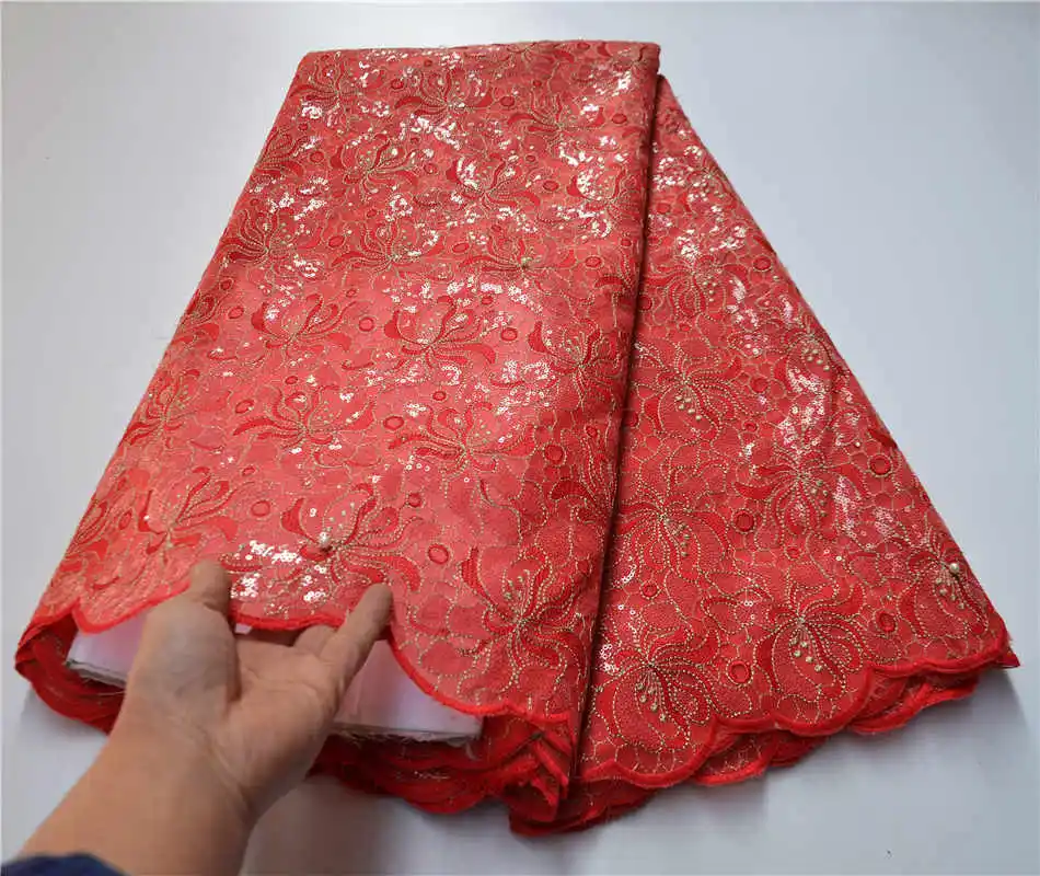 

AfricanOrganza Lace Fabric 2020 High Quality Red Sequence Lace French Net Lace Sequin Lace Fabrics for Women Dresses PSA3-1