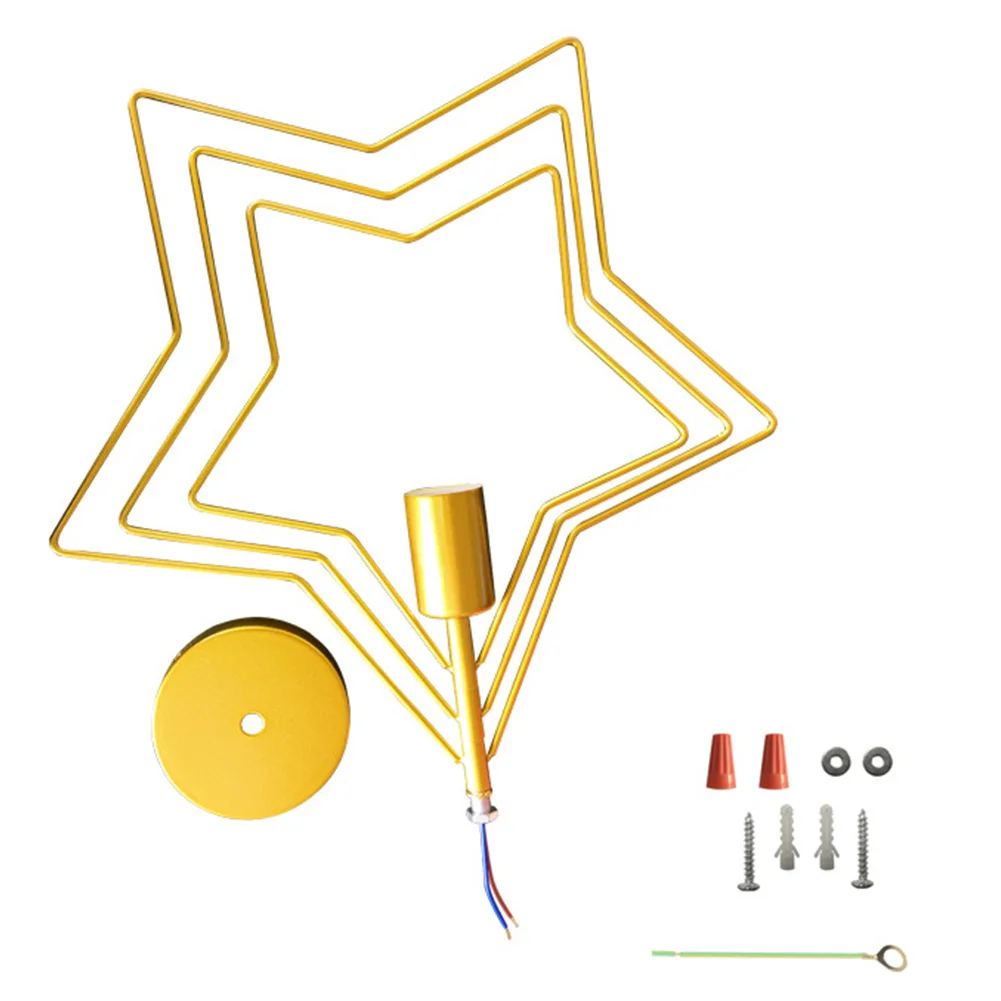 Kaufen Wohnkultur Bad Kunst Wohnzimmer Energiesparende Geschenk Sterne Und Kreise Eisen Einfach Installieren Decke Lampe Helle Herz Form