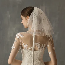 Милая вуаль Свадебные вуали тюлевой короткий Свадебный вуаль с расческой Свадебные аксессуары JD2020