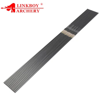 

12pcs Linkboy Archery Pure Carbon Arrows Shaft Spine 300 340 400 500 600 ID6.2mm for Compound Traditional Bow Hunting