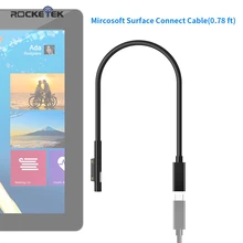 Rocketek usb type C PD адаптер питания конвертер DC штекер зарядный кабель шнур для microsoft Surface Pro 3 4 5 6 Go зарядное устройство 24 см
