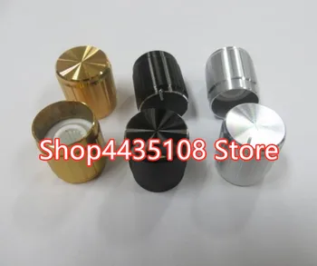 

10 potentiometer covers 15mm * 16.5mm silver black gold bright edge flower shaft inner hole 6mm aluminum alloy knob
