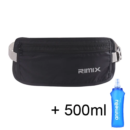 Black belt bottle Женский ремень для бега, поясная тонкая сумка для бега, бутылка для воды, поясная сумка для путешествий, для марафона, для занятий спортом, фитнесом, держатель для телефона 6,9 дюйма - Цвет: Black belt bottle