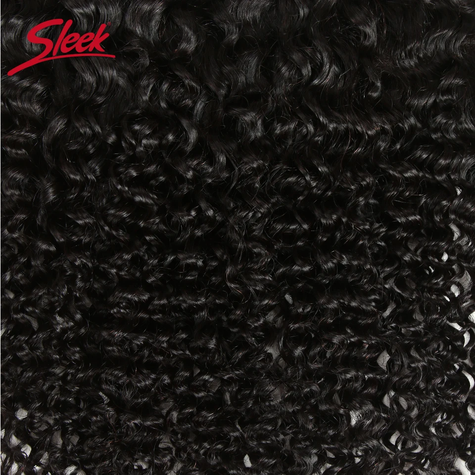  Sleek Indian Kinky Curly Hair 13x4 Lace Frontal Closure 8-20 Inches Natural Remy Hairline Bleached 