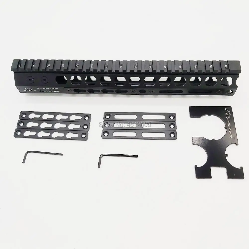 12 дюймов тактический ar15. 223 5,56 mlok keymod compatibele handguard свободном тонкий ar 15 Handguard Quad рельсовая сталь гайка для M4 M16