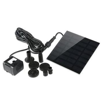 

FOXNOVO 7V 1.2W 180L/H Solar Power Water Pump Aquarium Fountain Pool Garden Pond Submersible Pump (Black)