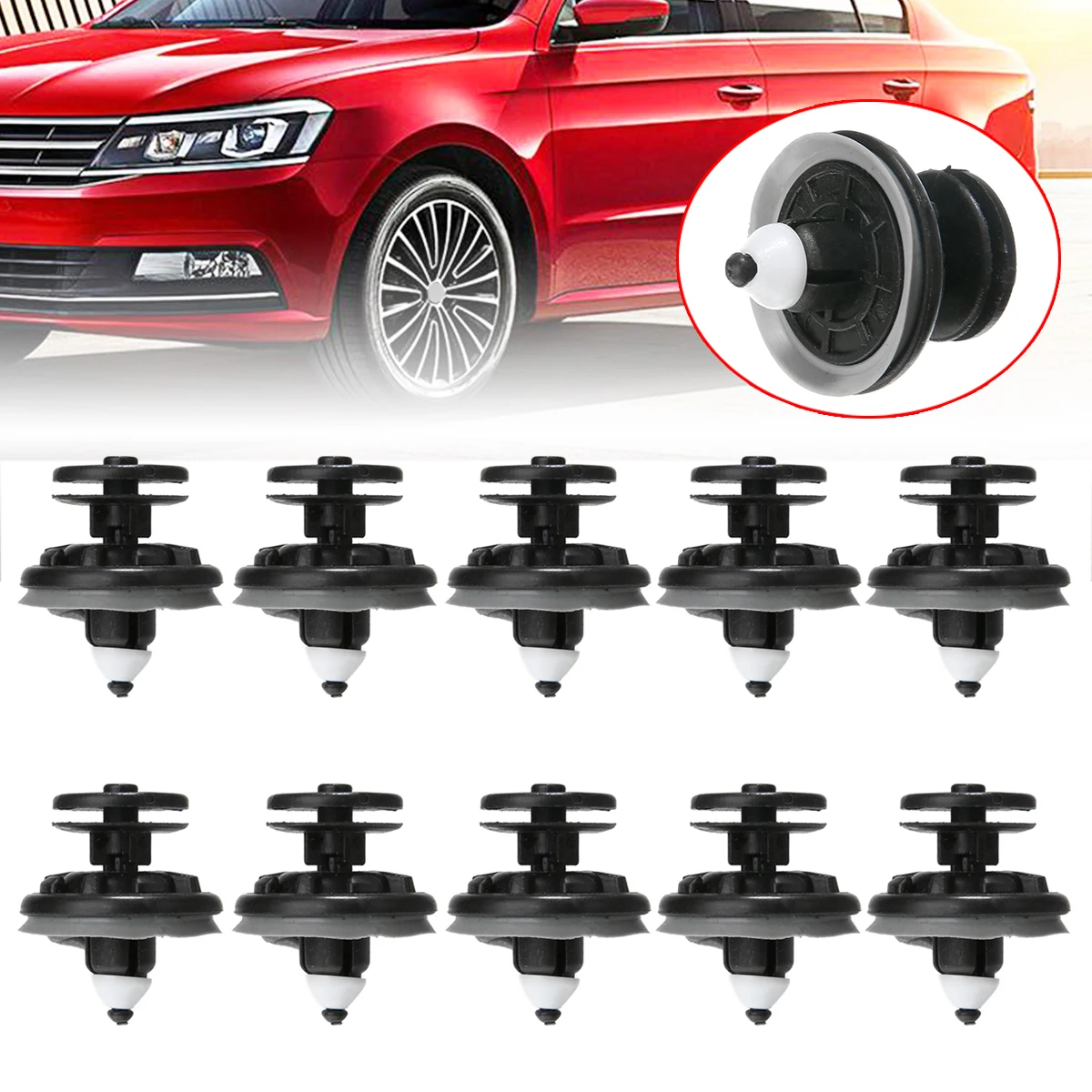For Audi A4 A6 A8 Q5 RS4 RS6 10pcs/set Plastic Car Interior Door Card Panel Trim Clips Car Styling Accessories