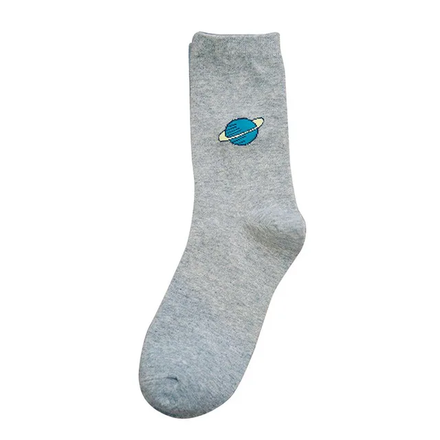 Gray Женские носки в стиле Харадзюку, chaussette, цветные Повседневные Носки с рисунком звезды, носки в стиле хип-хоп, Calcetines, Прямая поставка - Цвет: Gray