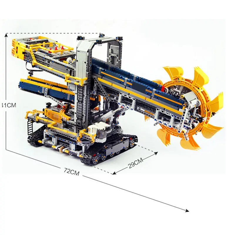 Экскаватор с ковшовым колесом 3929 шт. совместимый технический 20015 42055 строительные блоки кирпичи обучающая игрушка подарок на день рождения для детей
