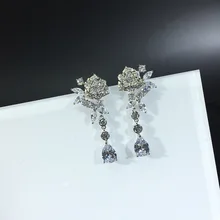 Модный бренд, серьги из стерлингового серебра 925 пробы, модные вечерние женские серьги для путешествий, свадебные серьги