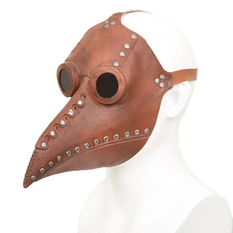 

Funny Medieval Steampunk Plague Doctor Bird Mask Latex Punk Cosplay Masks Beak Adult Halloween Event Cosplay Props 07# 03#
