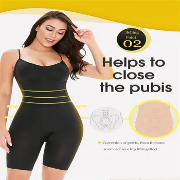 

Seamless Target Firm Tummy Control Shapewear Bodysuit Open Bust Mid-Thigh Full Body Shape Breathable Soft