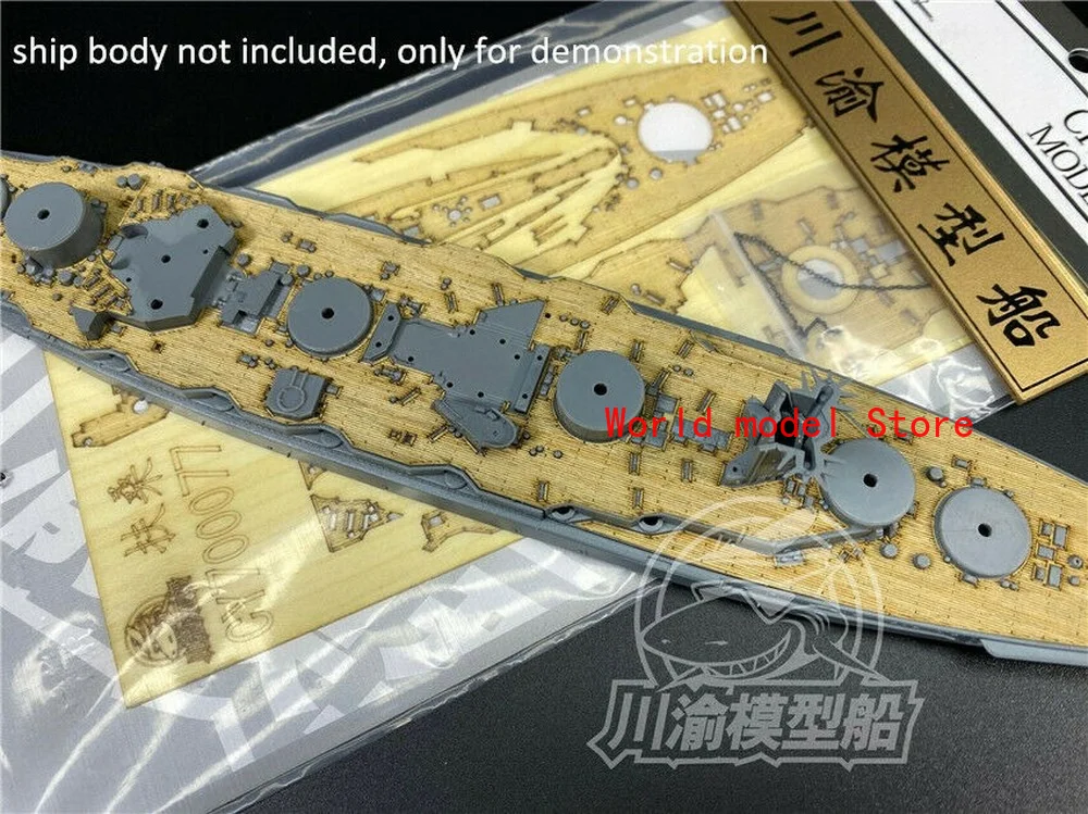 1/700 Scale Wooden Deck for FUJIMI 431154 IJN Fuso Battleship Model TMW00116 