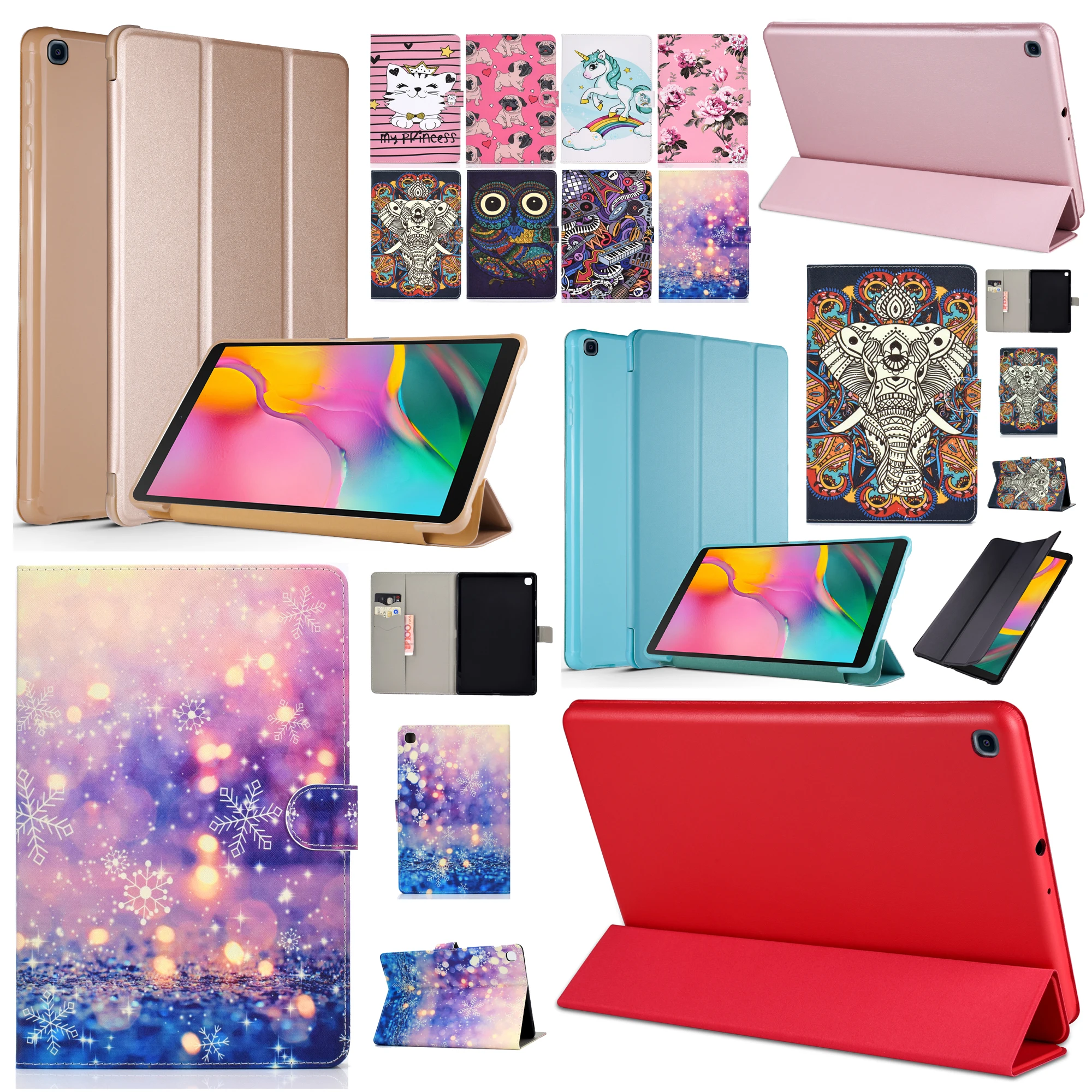 Кожаный чехол для Samsung Galaxy Tab A 2019 Женский чехол-подставка T510 T515 10 1 '&#x272019 Чехол +