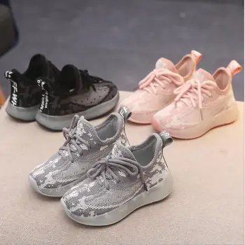 

Kids Sneakers Running Children Shoes Boys Sport Shoes Girls Breathable Knit Socks Sneakers Outdoors Soft Casual Shoe