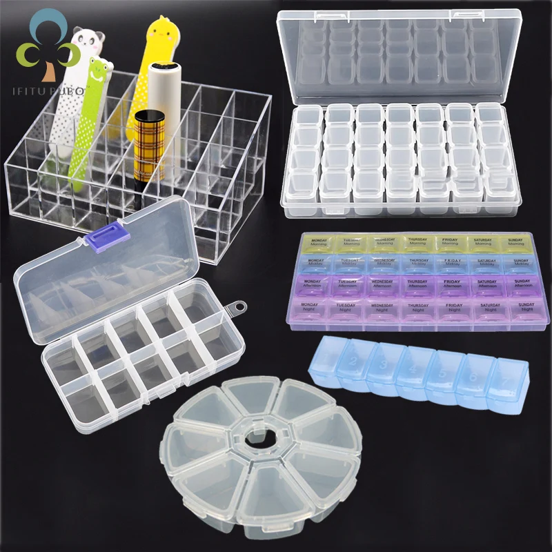 

6 Kinds Of Storage Boxes Pill Box Lipstick Stand Family Jewelry Small Items Storage Mini Plaid Storage Box Container LXX