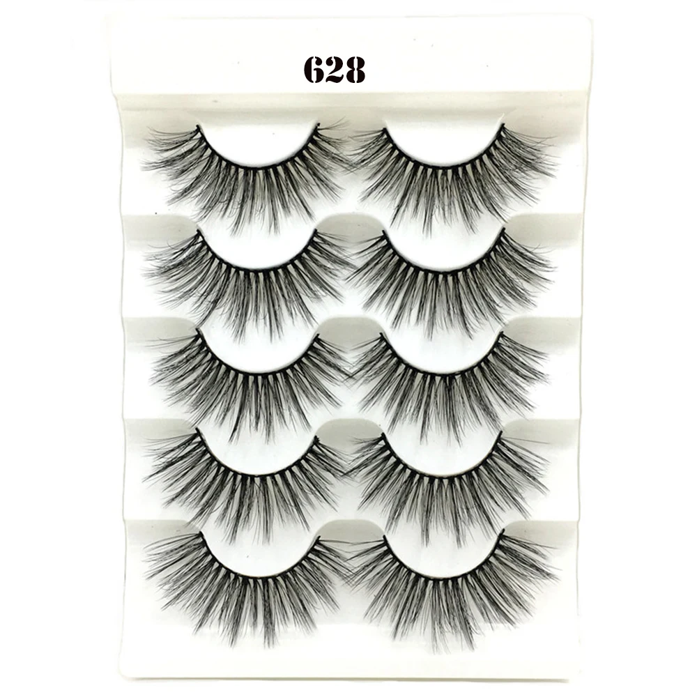 3D 5D 6D 8D Faux Mink Hair False Eyelashes Long Full Volume Fluffy Wispies Lashes Handmade Eyelashes Extension Tools eyelash extensions fake eyelashes eyelash extension eyelash extension lashes false eyelashes eyelash makeup tools 5Pairs