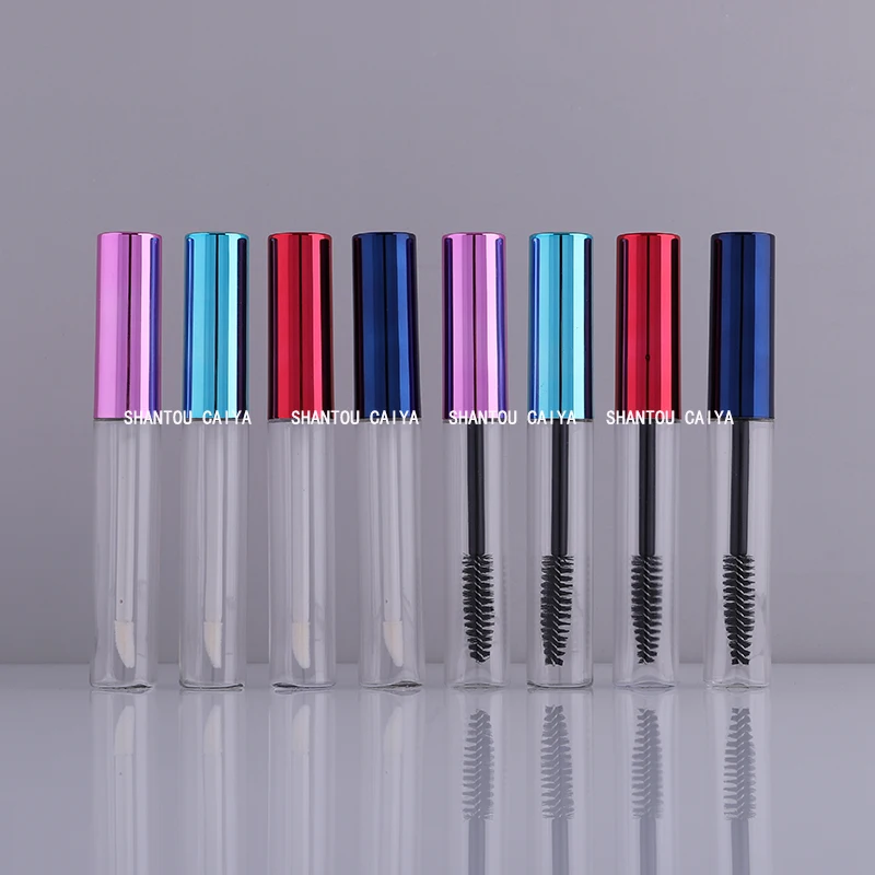 10ml clear black pink white gold silver Refillable lip balm mascara tube Empty lipgloss packaging lip gloss tubes with wand 150 1000ml black cap transparent lid cover clear empty packaing pet plastic jar pot container bottle