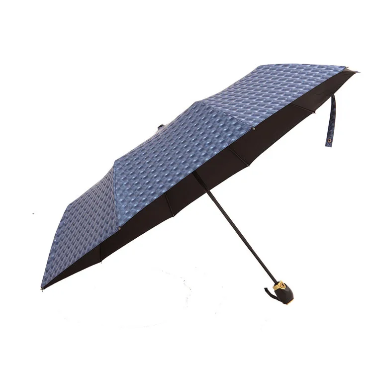 

3D Automatic Three-folding Umbrella Business Men Parasol Open since the Resumption of Folding Umbrella All-Weather Umbrella