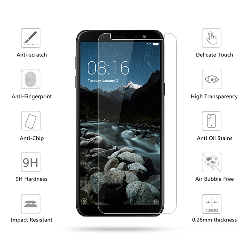 screen protector tempered glass for samsung galaxy A3 A5 A7 2016 2017 A30 A40 A50 (3)