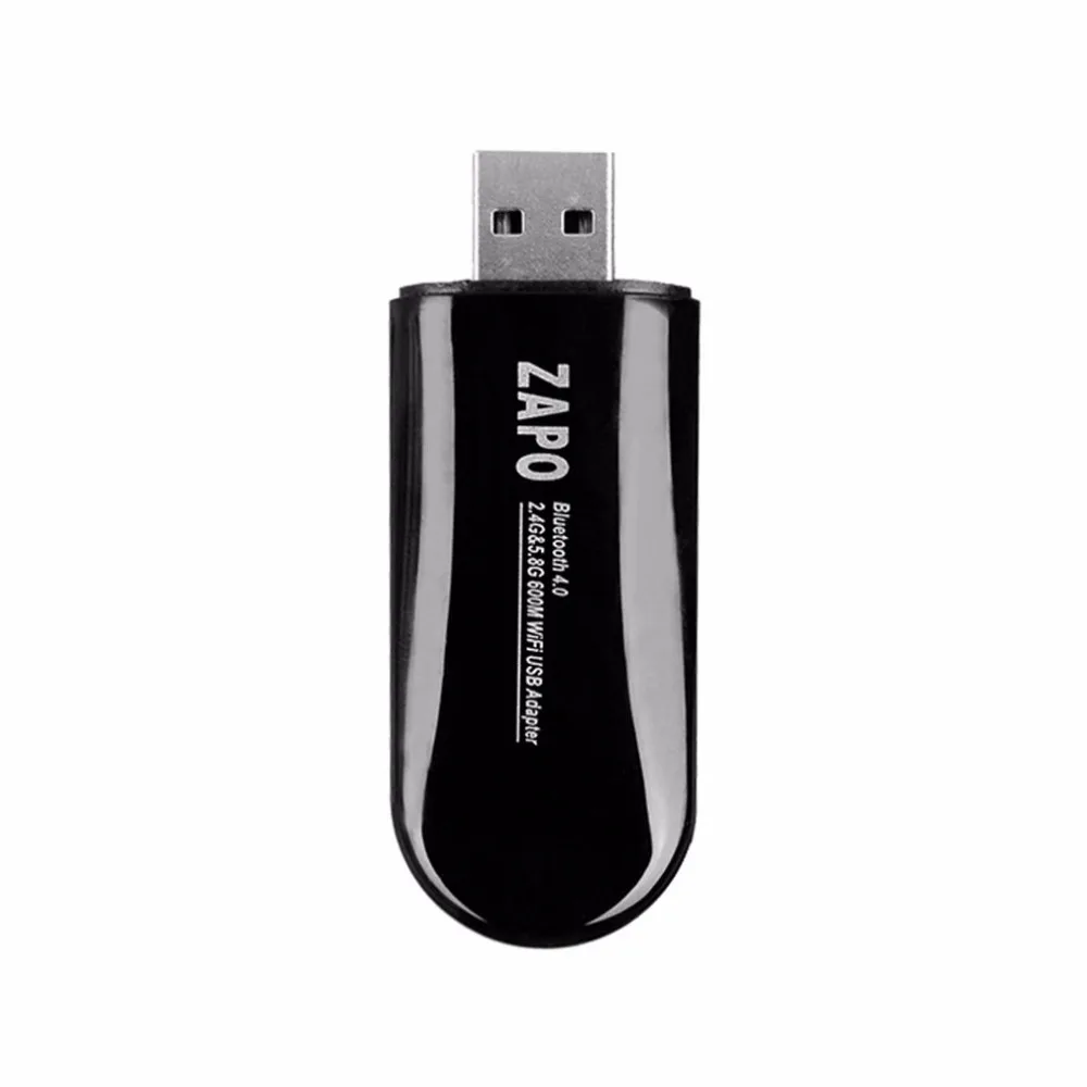 ZAPO Mini W67B 600 Мбит/с Bluetooth 4,0 двухчастотный 2,4G-5,8G USB2.0 Ethernet Wi-Fi ключ беспроводной адаптер Wi-Fi сетевая карта